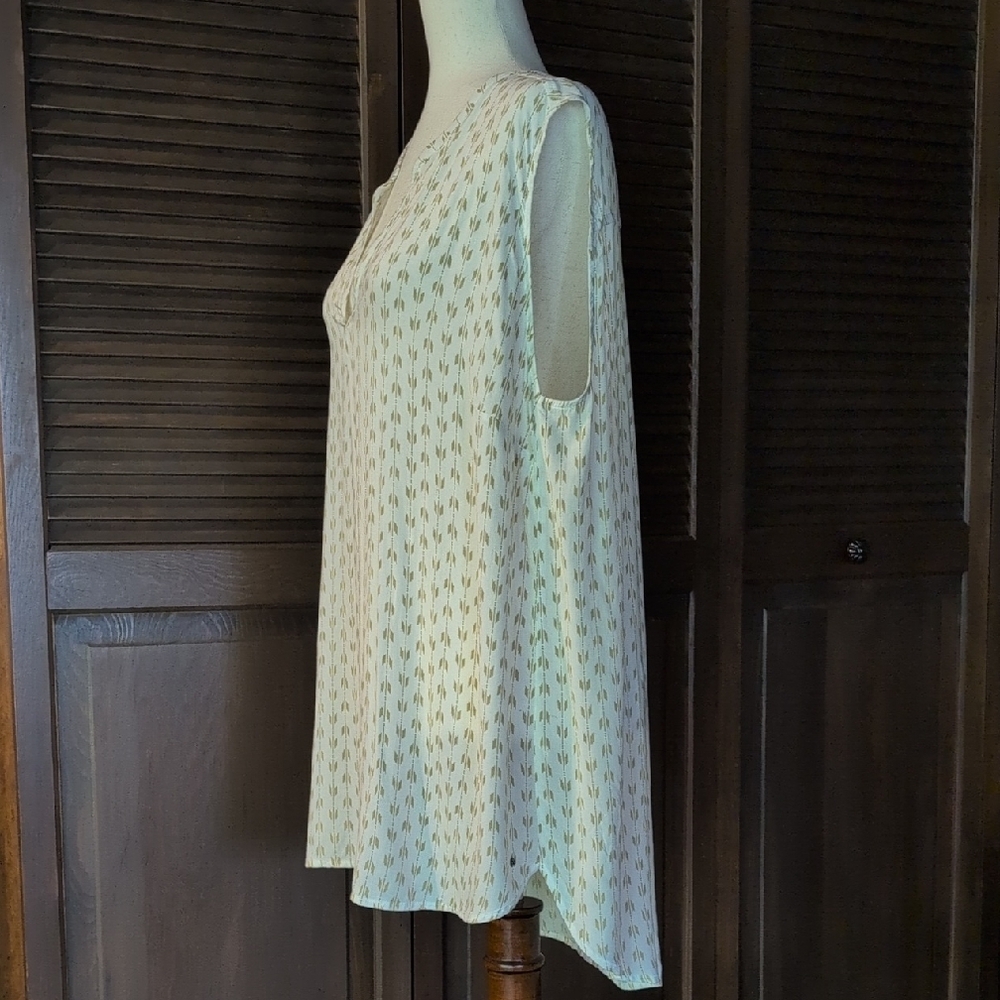 EDDIE BAUER Sunrise Sleeveless Popover Batik Blouse - Picture 7 of 13